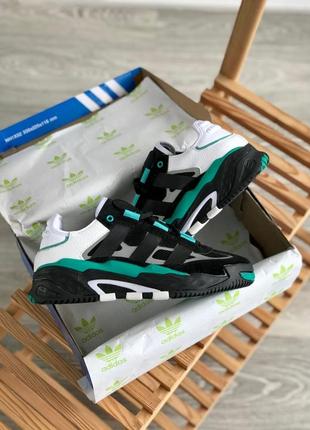 Мужские кроссовки adidas niteball black white green5 фото