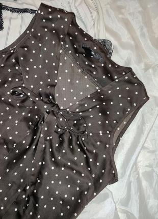 Блуза в горох с бантом hm3 фото