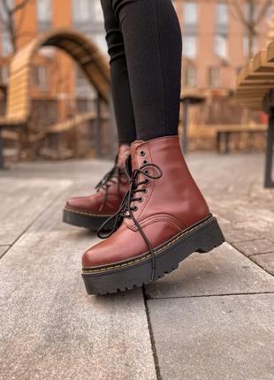 Ботинки dr. martens jadon (с мехом)8 фото