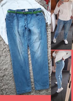 Стильные ,комфортные эластичные джинсы, высокая посадка, john baner,  p 48-52