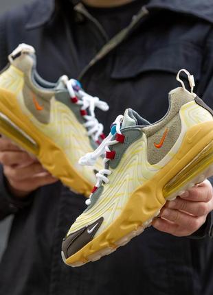 Женские кроссовки nike air max 270 react x travis scott beige 38-39-40-417 фото