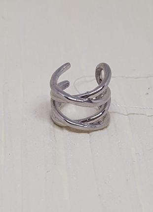 Серебряная серьга-кафф на хеликс.   9132422р