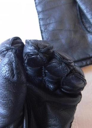 Чоловічі рукавички на підкладці шкіра натуральна9 фото