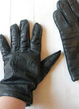 Чоловічі рукавички на підкладці шкіра натуральна1 фото