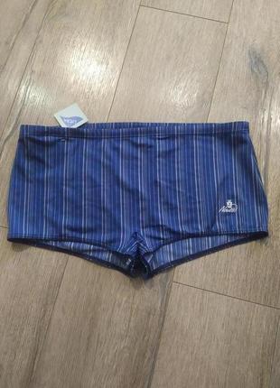 54/xxl, германия! стильные синие в узкую полоску плавки шорты новые