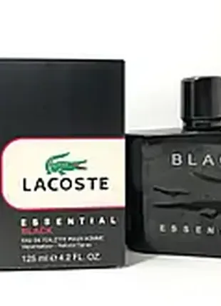 Мужская туалетная вода lacoste essential black (лакост эссеншуал блэк) 125 ml (люкс якість)1 фото