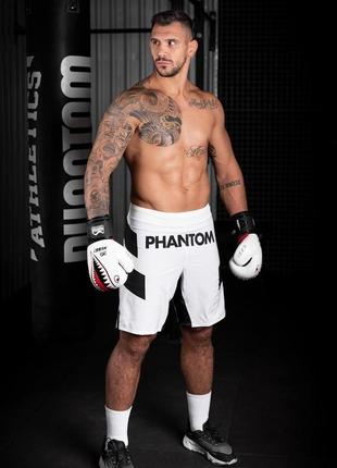 Боксерские перчатки phantom fight squad weiss white 10 унций10 фото