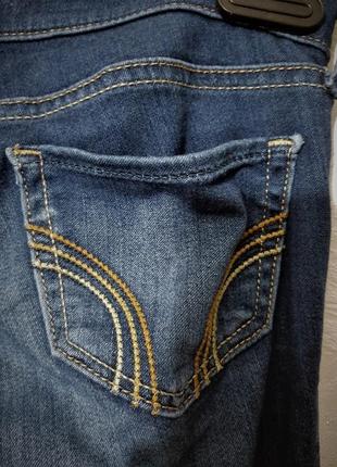 Hollister california брендовые джинсы подростковые синие слимы зауженные на мальчика 12-15лет8 фото
