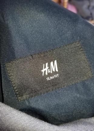 Стильный пиджак h&m slim fit (eur 50, us 40)8 фото