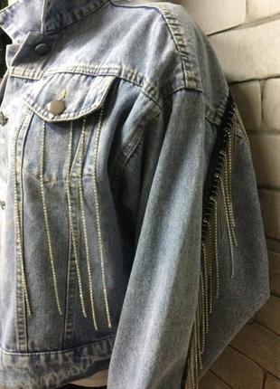 Модная, трендовая джинсовая куртка 35764 фото