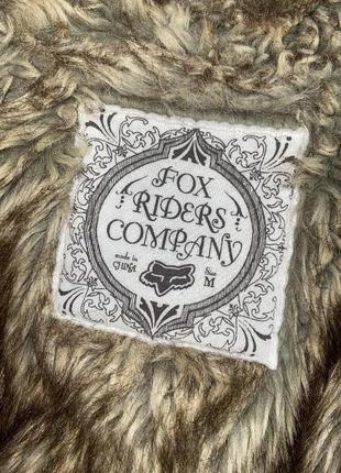 Теплая кофта с капюшоном толстовка на меховой подкладке fox riders company, m3 фото