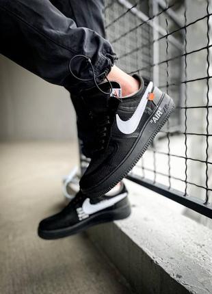 Чоловічі кросівки off-white x nike air force 1 low black