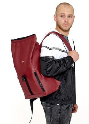 Мужской рюкзак ролл sambag  rolltop lzt бордо4 фото