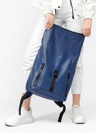 Рюкзак sambag rolltop one бордо синій4 фото