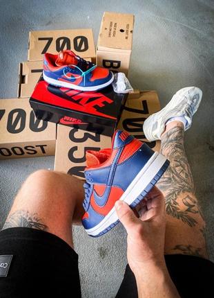 Мужские кроссовки nike dunk low cl "utility orange/meteor blue-sail"4 фото