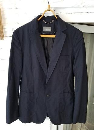 Стильний піджак, жакет темно синій zara (eur 48, us 38)