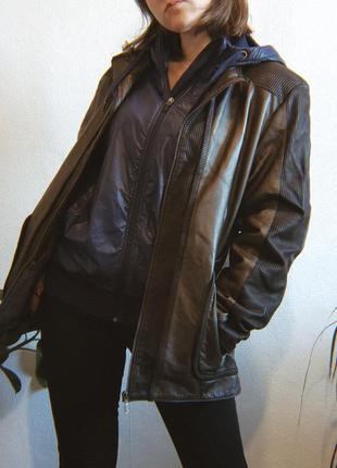 Куртка ponto кожа турция кожаная куртка мужская куртка коричневая куртка1 фото