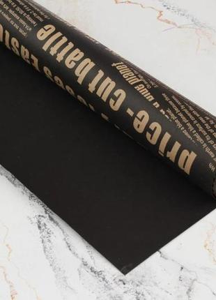 Бумага упаковочная крафт "газета черная", рулон 8м*70см, плотность 70 г/м²4 фото
