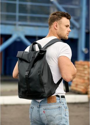 Мужской рюкзак ролл sambag rolltop lzt чорний1 фото