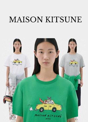 Maison kitsune футболка хлопковая унисекс