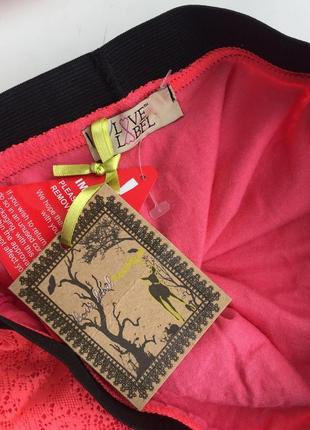 Кружевная новая юбка love label коралловая карандаш, спідниця4 фото