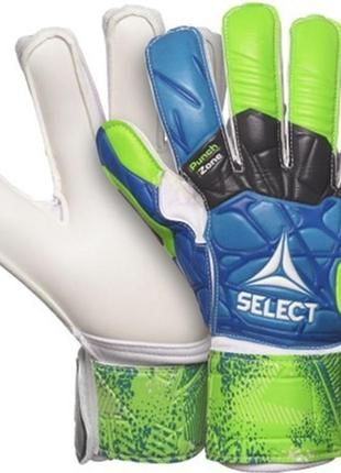 Перчатки вратарские select goalkeeper gloves 04 hand guard синий, зеленый, белый дет 7 (17см) 601040-332 7