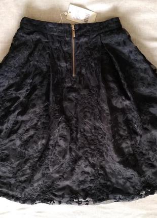 Нарядная черная юбка, размер 382 фото