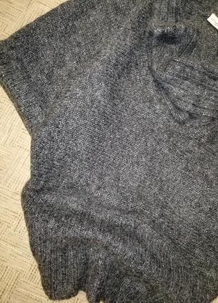 Шикарный теплый свитер, базовая кофта с воротником-хомут, в составе мохер2 фото