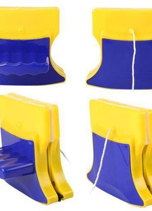 Магнитная щетка для мытья окон с двух сторон glass wiper window wizard, щетка для...