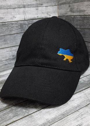 Чорна кепка з вишитою картою україни, недорого. бюджетна модель хорошої якості3 фото
