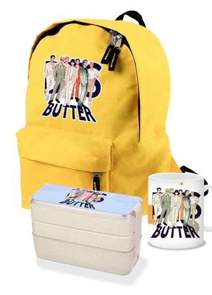 Набір школяра універсальний бтс (bts) (35507-3271-sy) жовтий