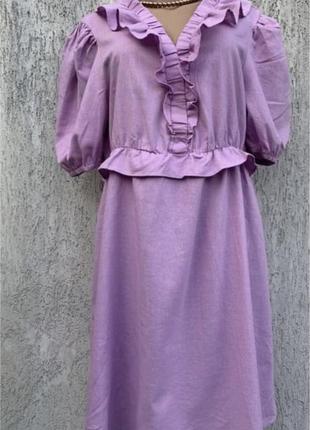 Zara льняное платье миди2 фото