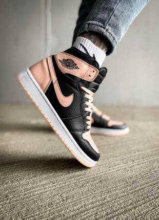 Женские кроссовки nike air jordan 1 retro high og “crimson tint2 фото