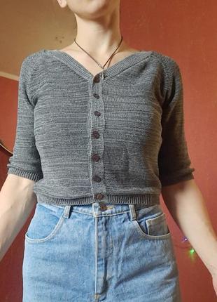 Кофта жіноча коротка на гудзиках, кардиган,  накидка, джемпер,  світер,  светер,  болеро