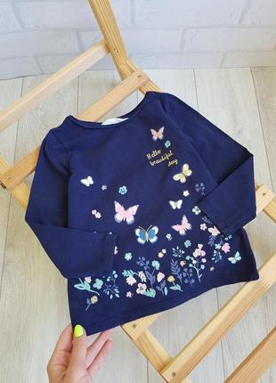 Темно-синий реглан с бабочками🦋
фирмы h&amp;m
2/4 года (98/104см)
состояние: отличное