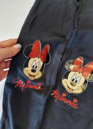 Лосины с минни minnie mouse от disney 6-7 лет черного цвета2 фото