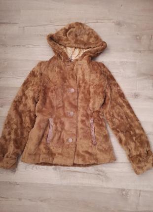 Куртка, полушубок искусственный мех зимняя утепленная5 фото