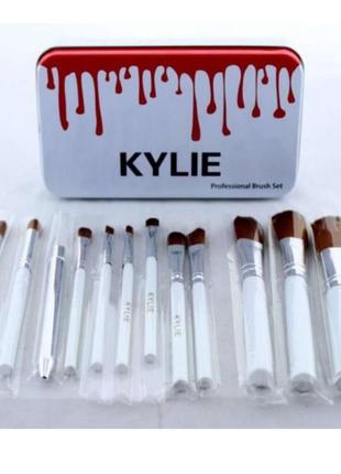 Набір професійний кисті для макіяжу kylie jenner make-up brush set 12 шт4 фото