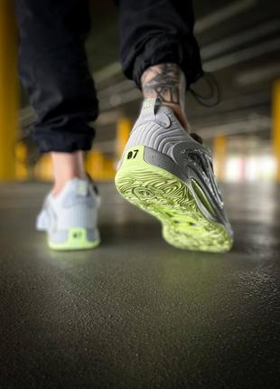 Мужские кроссовки nike kd 15 tb wolf "grey black volt green"9 фото