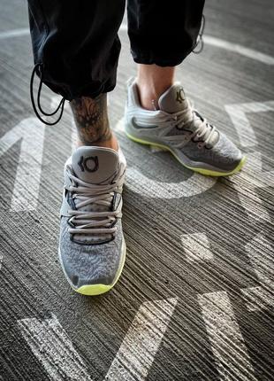 Мужские кроссовки nike kd 15 tb wolf "grey black volt green"3 фото