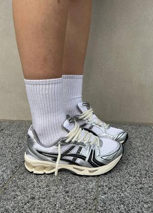 Женские кроссовки asics gel-kayano 14 black silver