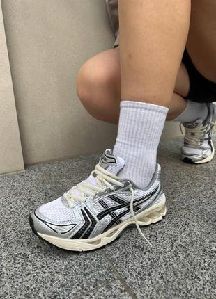 Женские кроссовки asics gel-kayano 14 black silver8 фото