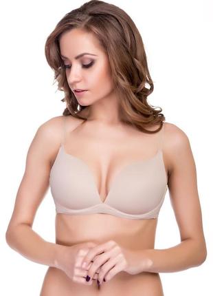 Гладкий бюстгальтер пуш-ап lormar desiderio nudo 75b телесный