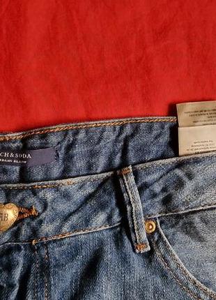 Брендовые фирменные женские льняные джинсы boyfriend scotch&amp;soda модель bandit slim tapered, новые с бирками, большой размер.7 фото