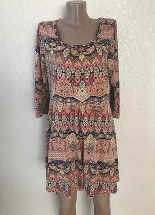 Фирменное натуральное платье 14 размера