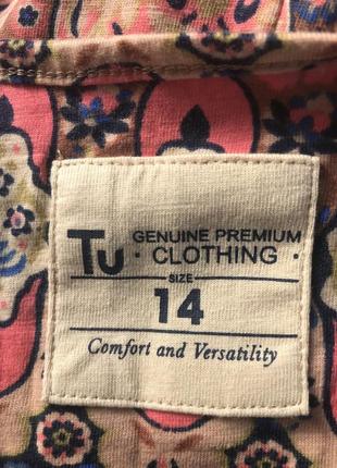 Фирменное натуральное платье 14 размера