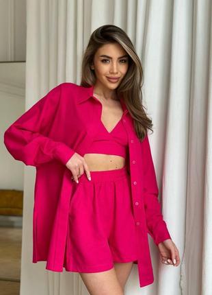 Льняний костюм 3-ка