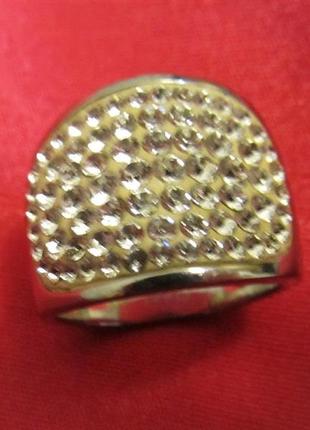 Элегантный перстень кольцо с камнями.бижутерия.2 фото
