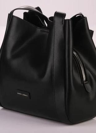 Сумка шкіряна david jones 9009 black