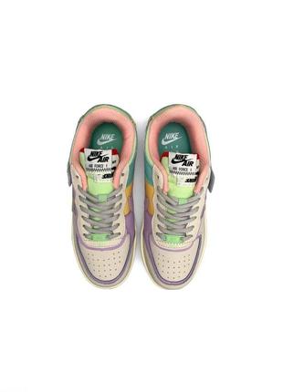 Женские кроссовки nike air force 1 shadow beige yellow mint w#найк2 фото